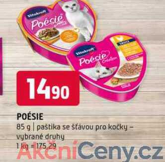 Poésie 85 g paštika se šťávou pro kočky vybrané druhy 