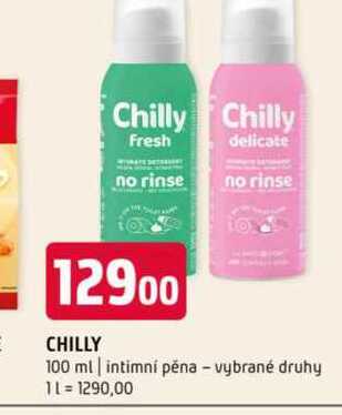 Chilly 100 ml intimní pěna vybrané druhy 