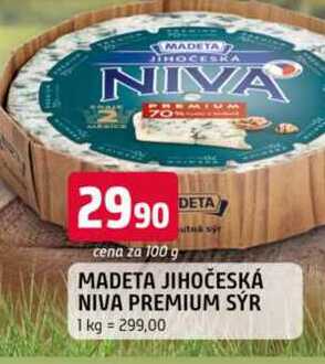 Madeta Jihočeská Niva premium sýr 100g