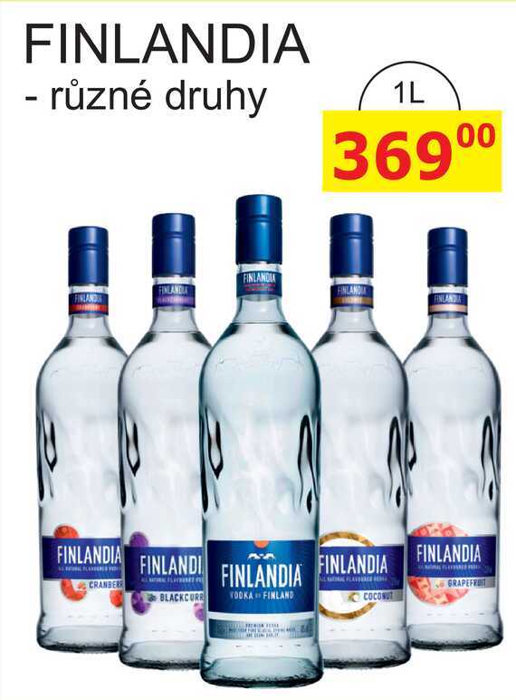 Finlandia ochucená 1l, vybrané druhy