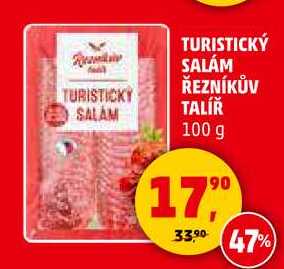 TURISTICKÝ SALÁM ŘEZNÍKŮV, 100 g 