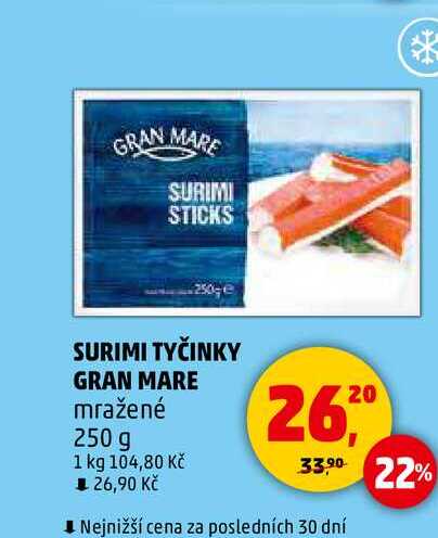 SURIMI TYČINKY GRAN MARE mražené, 250 g 