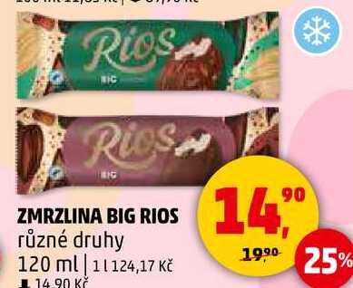 ZMRZLINA BIG RIOS různé druhy, 120 ml 