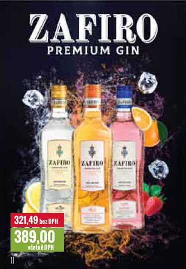 ZAFIRO PREMIUM GIN 1l