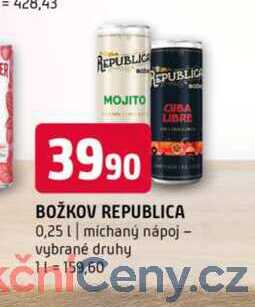 Božkov republica 0,25l míchaný nápoj vybrané druhy 