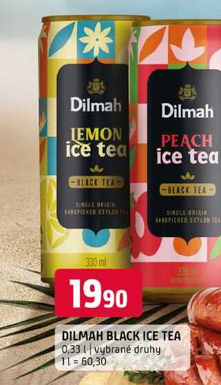 Dilman black ice tea 0,33l vybrané druhy 