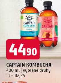Captain kombucha 400 ml vybrané druhy