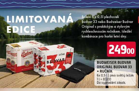 Budweiser Budvar B:Original Pivo světlý ležák 6 x 0,5l