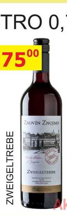 Znovín Znojmo 0,75l ZWEIGELTREBE 