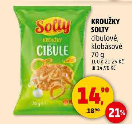KROUŽKY SOLTY cibulové, klobásové, 70 g  