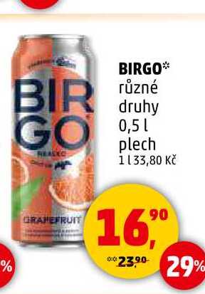 BIRGO různé druhy, 0,5 l