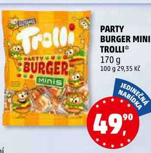 PARTY BURGER MINI TROLLI, 170 g 