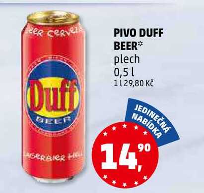 PIVO DUFF BEER plech, 0,5 l 