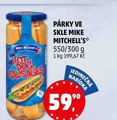 PÁRKY VE SKLE MIKE MITCHELL'S, 550/300 g  