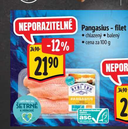   Pangasius - filet 100 g
