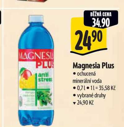   Magnesia Plus ochucená minerální voda 0,7 l