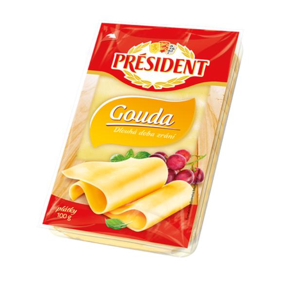 Président Gouda plátkový sýr