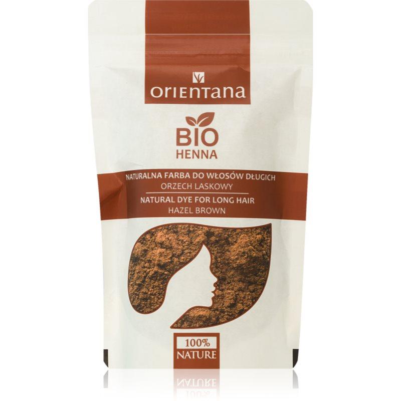 Orientana Bio Henna Natural Dye permanentní barva na vlasy odstín Hazel Brown 100 g
