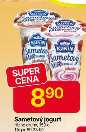 KUNIN Sametový jogurt různé druhy, 150 g