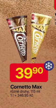 Cornetto Max různé druhy, 115 ml 