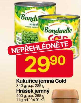 Kukuřice jemná Gold 340 g, p.p. 285 g