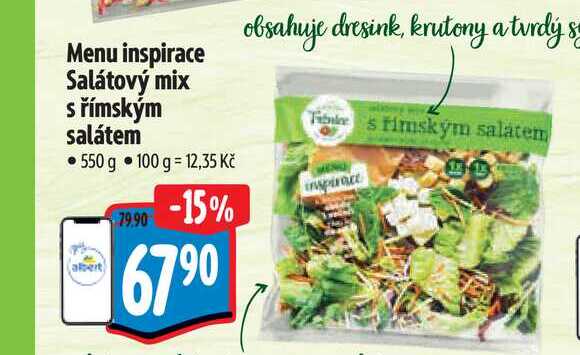 Menu inspirace Salátový mix s římským salátem 550 g  