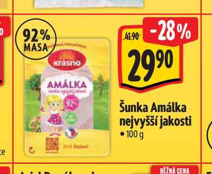  Šunka Amálka nejvyšší jakosti 100 g 