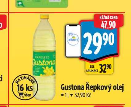  Gustona Řepkový olej  1 l