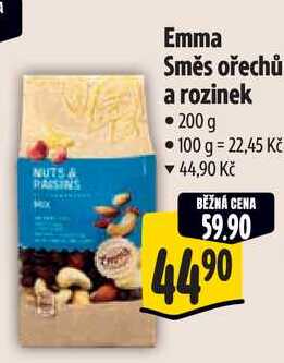 Emma Směs ořechů a rozinek, 200 g