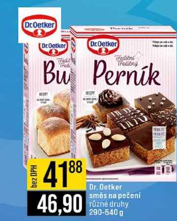 Dr. Oetker směs na pečení různé druhy 290-540 g 