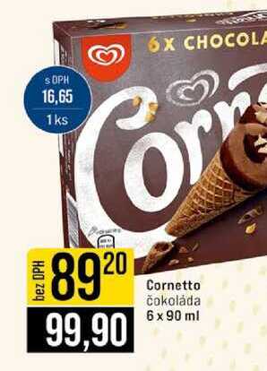 Cornetto čokoláda 6 x 90 ml 