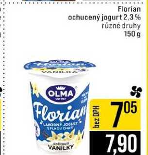 Florian ochucený jogurt 2.3% různé druhy 150 g 