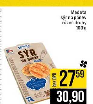Madeta sýr na pánev různé druhy 100 g