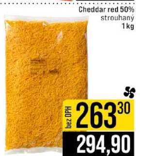 Cheddar red 50% strouhaný 1kg