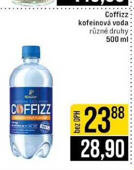 Coffizz kofeinová voda různé druhy 500 ml