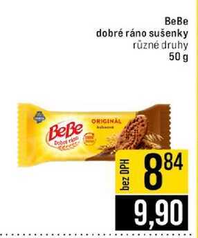 BeBe dobré ráno sušenky různé druhy 50 g 