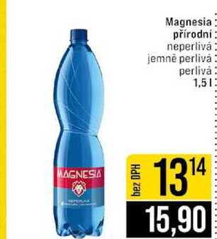 Magnesia přírodní neperlivá jemně perlivá perlivá 1,5l