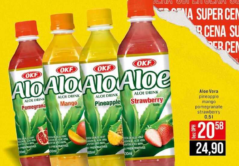 Aloe Vera pineapple mango pomegranate strawberry 0,5l