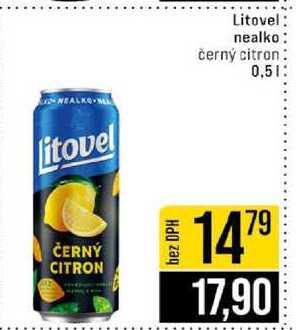 Litovel nealko černý citron 0,5l