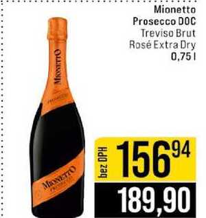 Mionetto Prosecco DOC Treviso Brut Rosé Extra Dry 0,75l