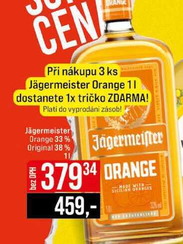 Jägermeister Orange 33% Original 38% 1l