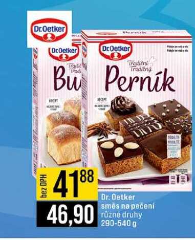 Dr. Oetker směs na pečení různé druhy 290-540 g