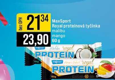 MaxSport Royal proteinová tyčinka malibu mango 60g