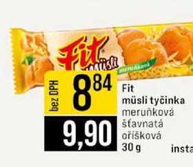 Fit müsli tyčinka meruňková šťavnatá oříšková 30 g 