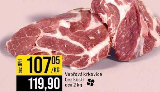 Vepřová krkovice bez kosti cca 2 kg 1kg