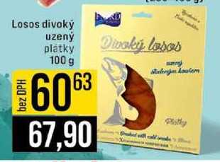 Losos divoký uzený platky 100 g 