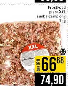 FrostFood pizza XXL šunka-žampiony 1 kg