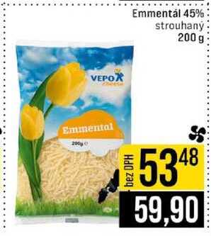 Emmentál 45% strouhaný 200 g 