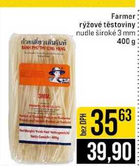 Farmer rýžové těstoviny nudle široké 3 mm 400 g