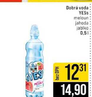 Dobrá voda YESS meloun jahoda jablko 0,5l
